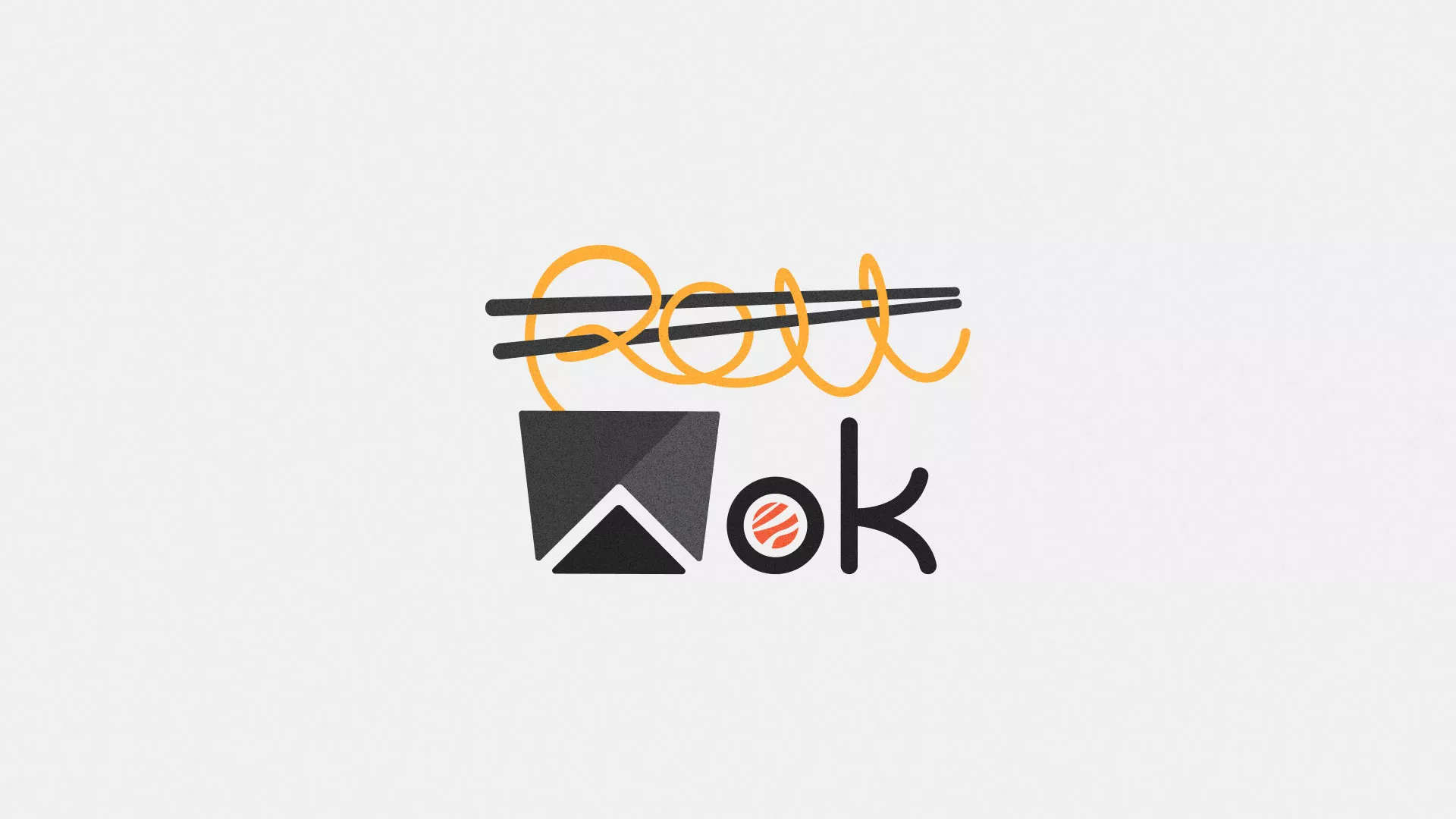 Разработка логотипа суши-бара «Roll Wok Club» в Нерюнгри
